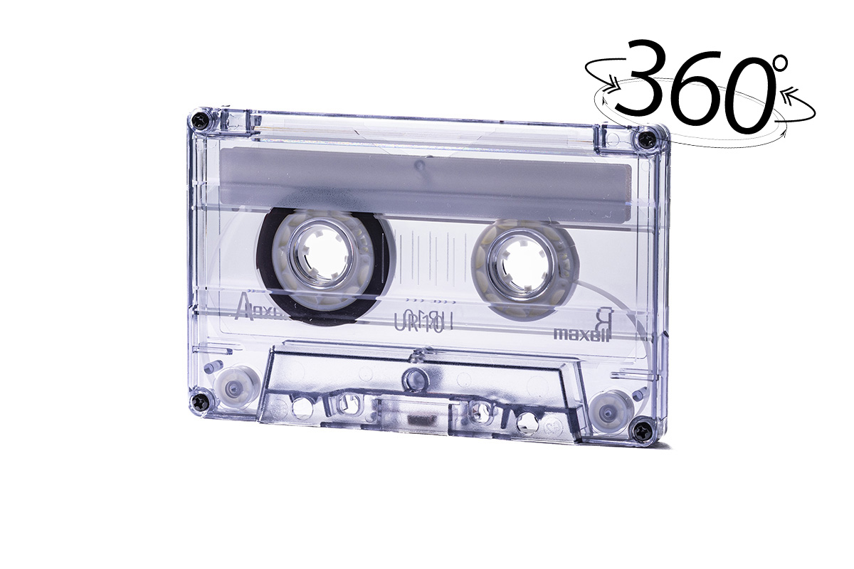 カセットテープ(cassette tape)360度ロゴ入り